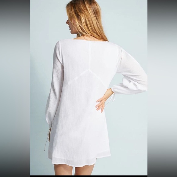 Anthropologie L‎ Space Gold Coast Cover-up Tunic Size Small Boho White - Picture 3 of 8